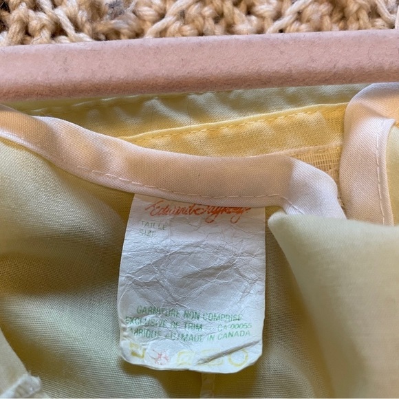 Edward Saykaly Vintage Yellow Nighty Set/Boudoir-Size Small - Picture 14 of 16